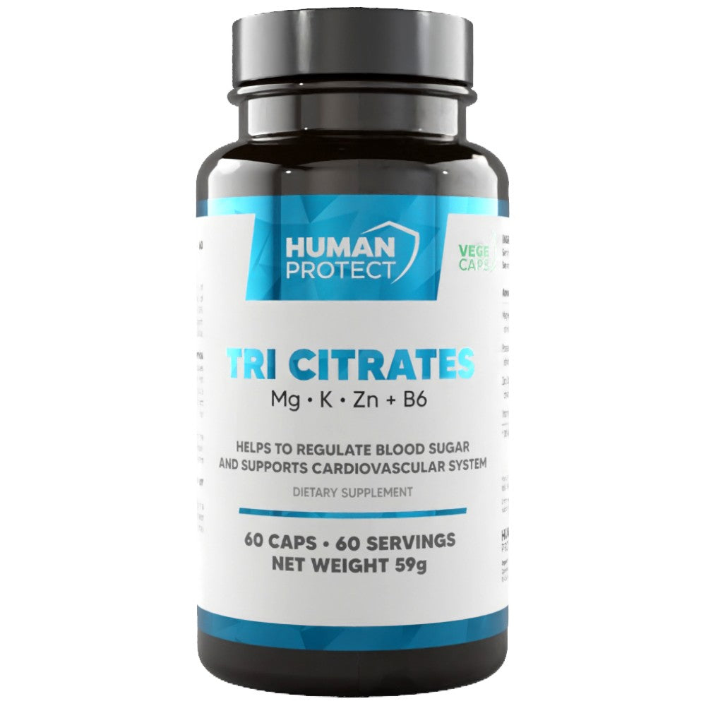 Human Protect Tri Citrate Magnesium + Potassium + Zinc - Магнезий, калий и цинк цитрат