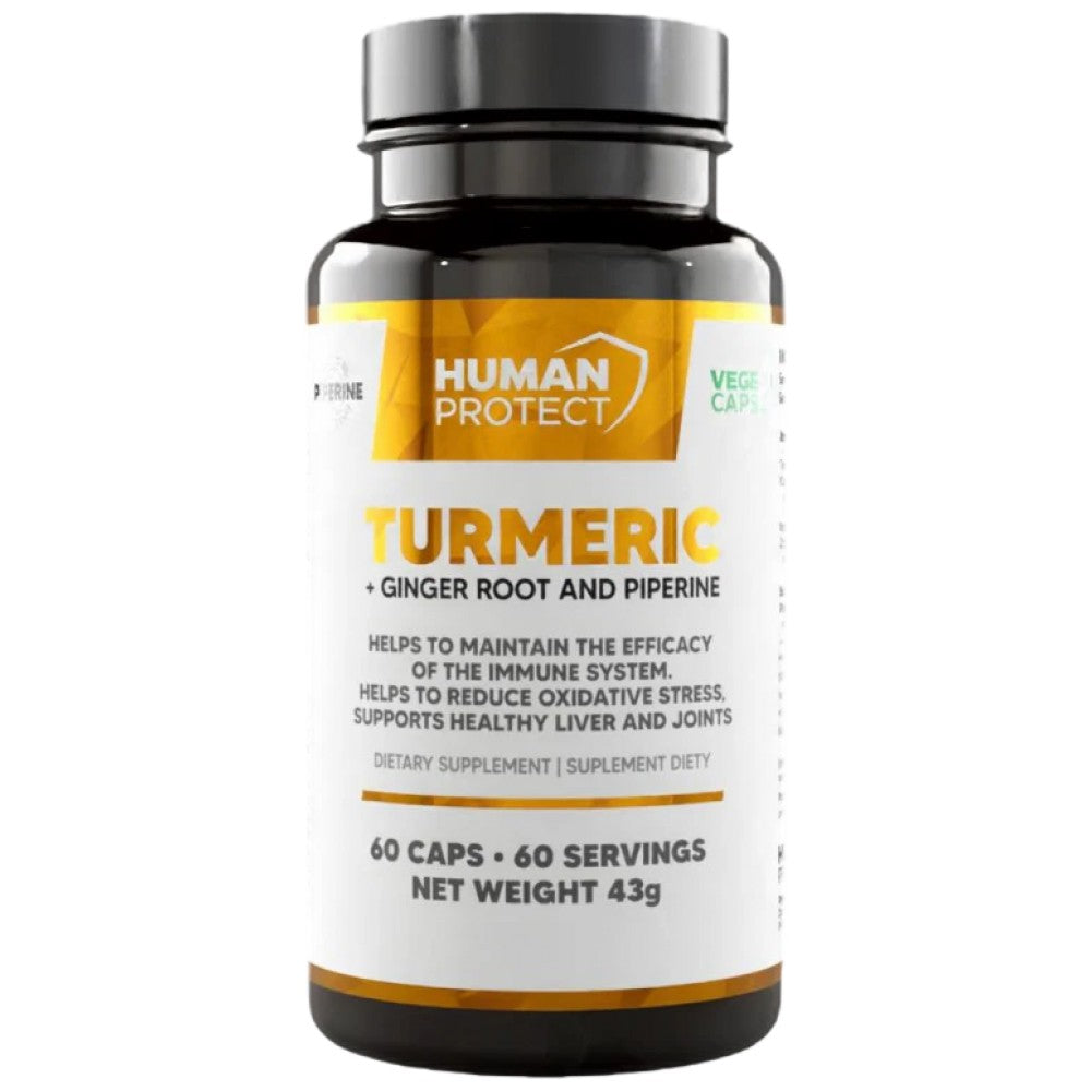 Human Protect Turmeric with Ginger Root 95% Curcuminoids & 5% Gingerols - Куркума с джинджифил