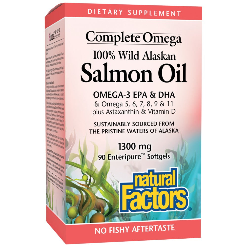 Natural Factors Wild Alaskan Salmon Oil - Масло от дива аляска сьомга