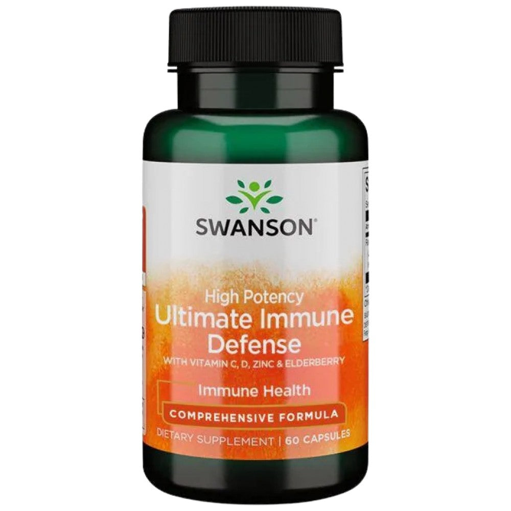 SWANSON High Potency Ultimate Immune Defense with C, D, Zinc & Elderberry - Формула за имунитет с бъз