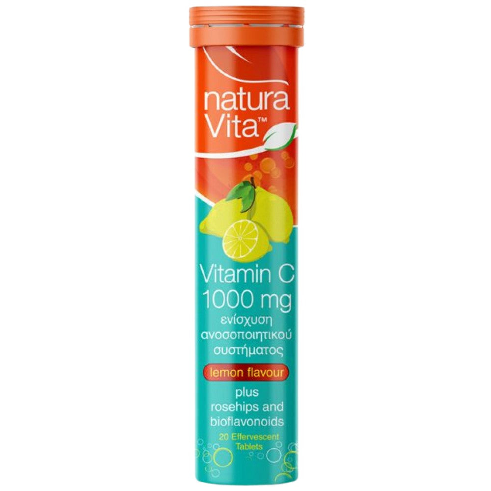 Natura Vita Vitamin C 1000 mg plus Rose Hips Effervescent - Витамин C 1000 с шипка разтворим