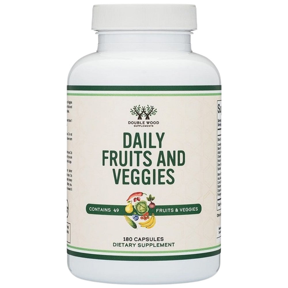Double Wood Supplements Daily Fruits and Veggies - Суперхрана от плодове и зеленчуци