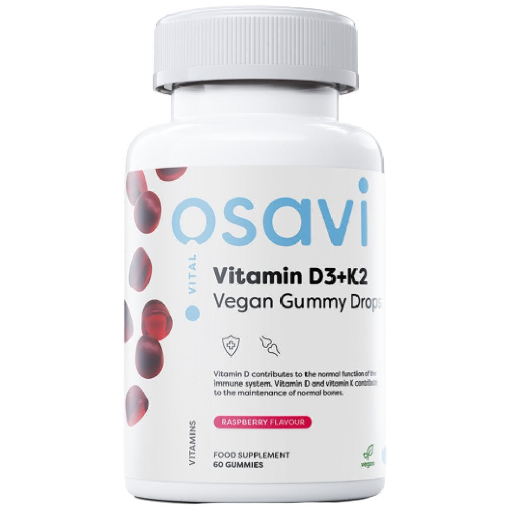 Osavi Vitamin D3 400 IU + K2 75 mcg Vegan Gummy Drops - Витамин Д3 с К2 гъми