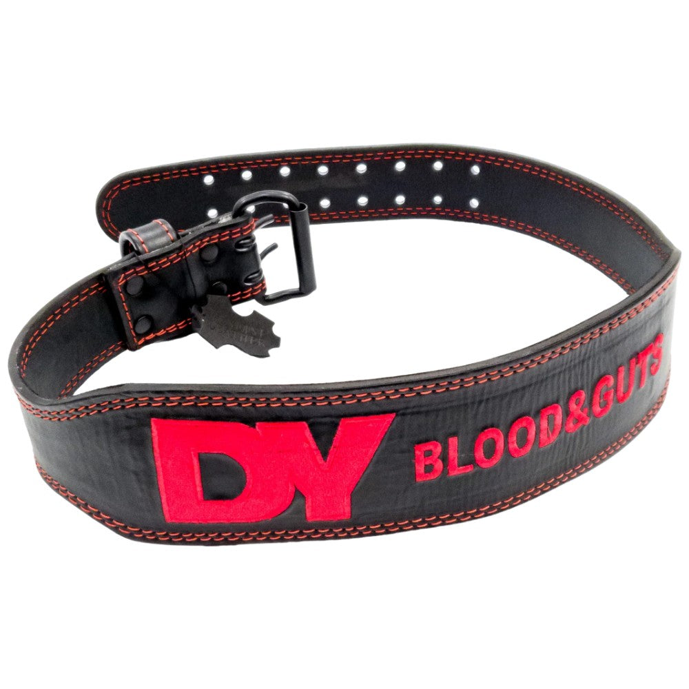 Dorian Yates Nutrition DY Blood & Guts Leather Belt - Кожен тренировъчен колан