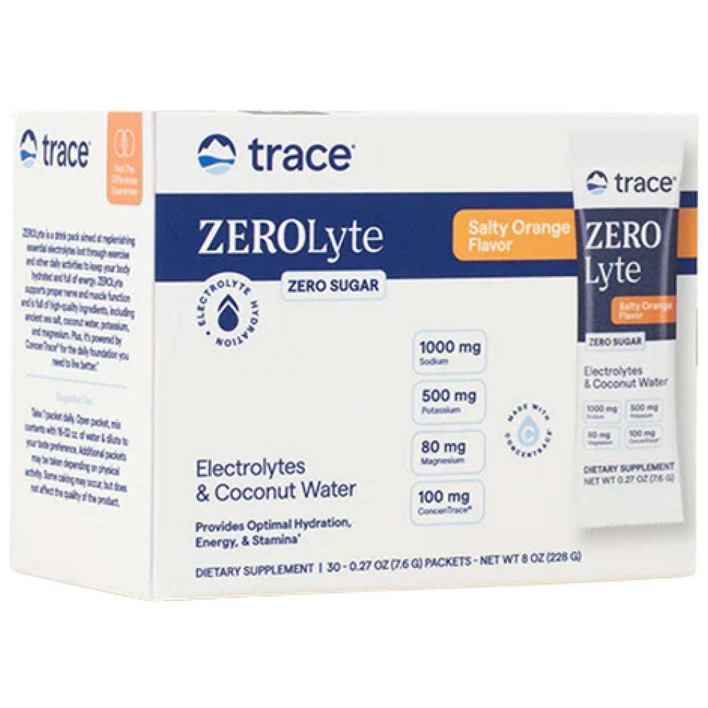 Trace Minerals ZEROLyte Electrolyte Drink Mix with Coconut Water - Електролити с кокосова вода